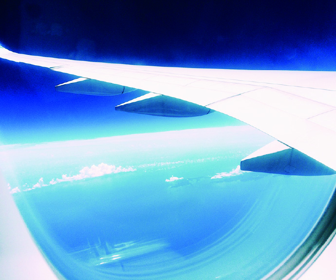海外水ビジネスを展開,飛行機からの写真